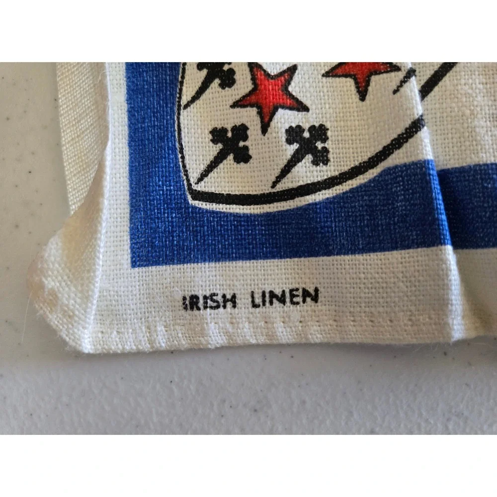 Ulster Vintage Irish Linen Tea Towel Arms of the Colleges of Oxford Ireland Made
